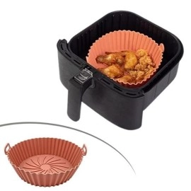 NM Store® Renkli Isıya Dayanıklı Yıkanılabilir Silikon Fırın Ve Airfryer Yuvarlak Pişirme Matı 20 Cm
