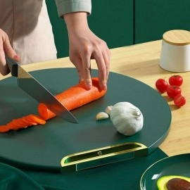 NM Store® Mutfak Sebze,Meyve,Et,Balık,Ekmek Doğrama Kesme Tahtası Standlı Kesim Panosu