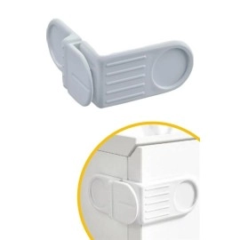 NM Store® Bebek Çocuk Güvenlik Çekmece ve Dolap İçin Kendiliğinde Yapışkanlı Vidasız Köşe Kapak Kilidi