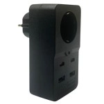 NM Store® Isıya Dayanıklı Termal Akım Korumalı 1 Priz Girişli 2 USB Girişli 2 TYPE-C Girişli Pirz