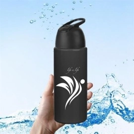 NM Store® Kilitlenebilen Matara Güvenlikli Suluk Sporcu Matarası Spor Su Şişesi İçecek Şişesi 700ml