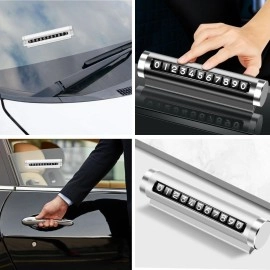 NM Store® Alüminyum Kasa Gri Renk Çevirmeli Araç Içi Telefon Numaratörü Park Oto Numaratörü