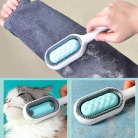 NM Store® Evcil Hayvanlar İçin Çift Taraflı Pet Fırçası Nemli Tüy Tarama Tarağı