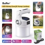 NM Store® LED Güneş Enerjili Kamp Lambası–2000 Lümen Süper Parlak, 5 Aydınlatma Modlu,USB ile Şarj Edilebilir Dış Mekan,Asılabilir Torch El Feneri