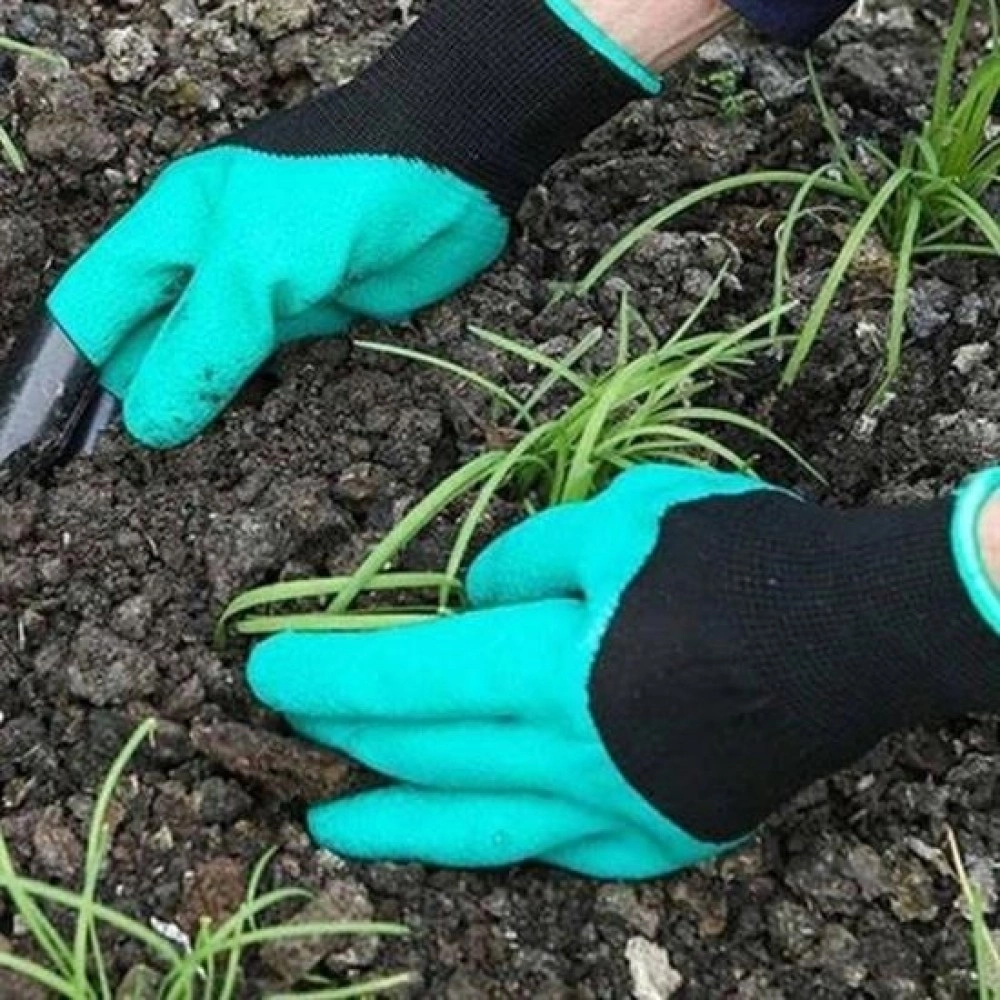 NM Store® Toprak Kazma Ekme Çapalama İçin Korumalı Bahçe Bahçivan Eldiveni