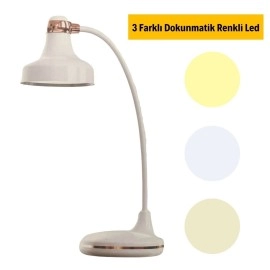 NM Store® Dokunmatik 3 Farklı LED Işıklı Çalışma Masası Üstü Lamba