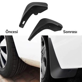 NM Store® 2 Adet Ön veya Arkaya Uygun Çamur Önleyici Paçalık 32 x19 cm