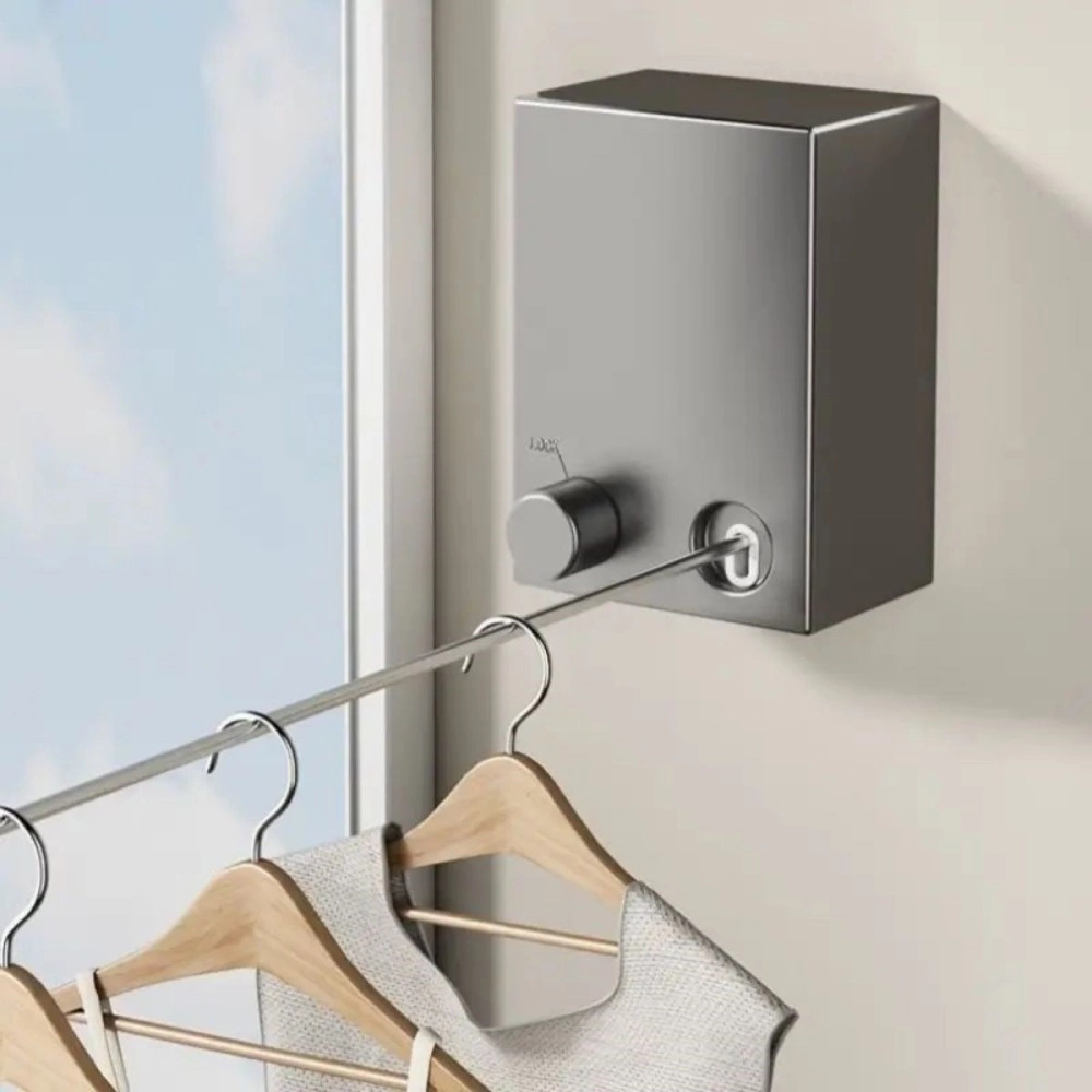 NM Store® Teleskopik Çamaşır Kurutma Askısı, Pratik Geri Çekilebilir Çamaşır İpi