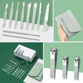 NM Store® Kendiliğininden Çantalı Seyahat Tipi 16 Parça Manikür Pedikür Seti