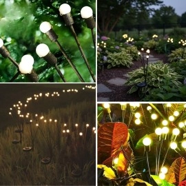 2’li Solar LED Bahçe Lambası Güneş Enerjili Plastik Top Dış Mekan Aydınlatma