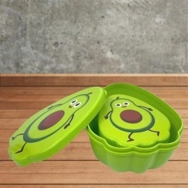 NM Store® 2'li İç İçe Geçebilen Avokado Model Saklama ve Beslenme Kabı Seti (550 ml + 250 ml)