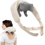 NM Store® Elektrikli Boyun ve Sırt Masaj Aleti Kablosuz Boyun ve Omuz Yoğurma Masaj Yastığı