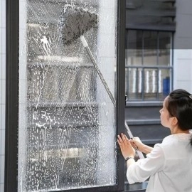 NM Store® Teleskopik Saplı 150 cm Üçgen Mop Cam Duvar Tavan Fayans Parke Temizleyici Mop