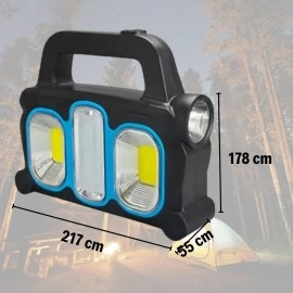 NM Store®  Hurry Bolt Güneş Enerjili Taşınabilir Çalışma Lambası – Powerbank Özellikli