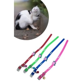 NM Store® Çıngıraklı Zilli Sevimli Renkli Slikon Kedi Köpek Boyun Tasması