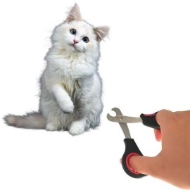 NM StoreBüyük Irk Köpek Kedi Çelik Uçlu Evcil Hayvan Tırnak Makası Pati Bakım Aleti Ergonomik Kaymaz