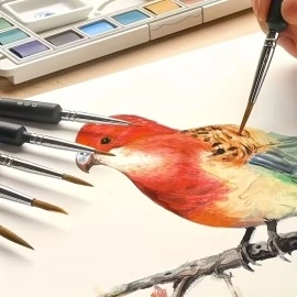 NM Store®10 Adet Hobi ve Araba Rötüş Fırça Seti – İnce Detay Boyama, Model Yapımı ve Araç Çizik Giderme İçin Çok Amaçlı Fırça Takımı