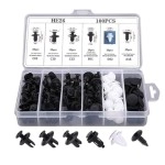 100 Parça Plastik Bağlantı Elemanları Seti Oto Kaplama Tampon Trim Sabitleme Klipsleri