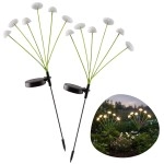 2 Adet Plastik Mantar Solar Bahçe Lambası Güneş Enerjili LED Dış Mekan Aydınlatma