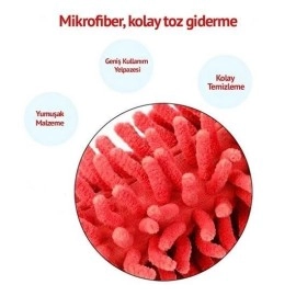 NM Store® Teleskopik Mikrofiber Pratik Uzayabilen Toz Alma Fırçası Aparatı