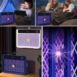 NM Store® 4000mAh Şarj Edilebilir Kablosuz 3000V Yüksek Güçlü Elektrikli Sivrisinek Öldürücü Sivrisinek Öldürme Lambası,Sinek Kıran BG-009 2000 mah