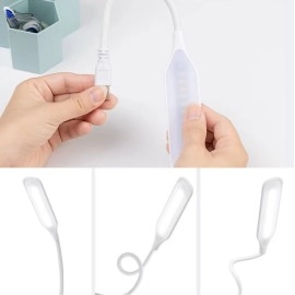 NM Store® USB Girişli 14 Ledli 3 Kademeli Dokunmatik Masa/Kitap Okuma Lambası Ledi Beyaz