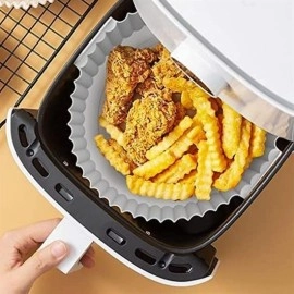 NM Store® Renkli Isıya Dayanıklı Yıkanılabilir Silikon Fırın Ve Airfryer Yuvarlak Pişirme Matı 20 Cm
