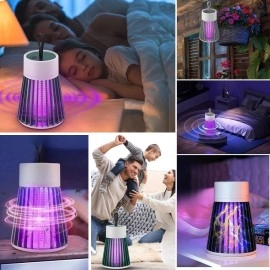 NM Store® İç ve Dış Mekanlar İçin Şarjlı Sinek Öldürücü Sivrisinek Kovucu,UV Işıklı Sineksavar Taşınabilir Gece Lambası