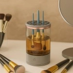 NM Store® USB Şarjlı Makyaj Fırçası Temizleyici Aparat Hızlı Kurutmalı, Çok Yönlü Fırça Temizleyici