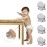 NM Store® Bebek Çocuk Yumuşak ve Esnek Dairesel Şeffaf Yapışkanlı Güvenlik Köşe Koruyucu (4 Adet)