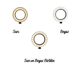 NM Store® 8inç 20cm Youtube Instagram Tiktok Selfie  Stüdyo Video Fotoğraf Ring Light  Tripod Led Halk