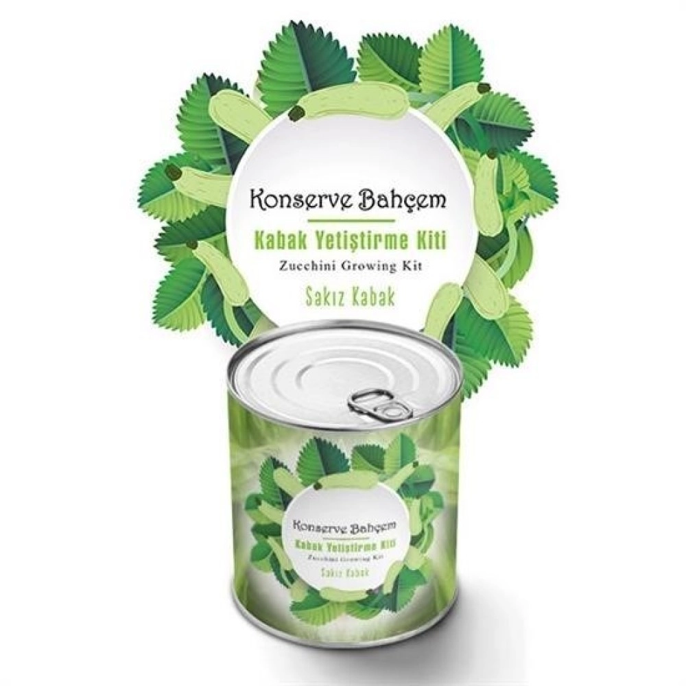NM Store® Konserve Bahçem Evde Konservede Sakız Kabak Yetiştirme Kiti