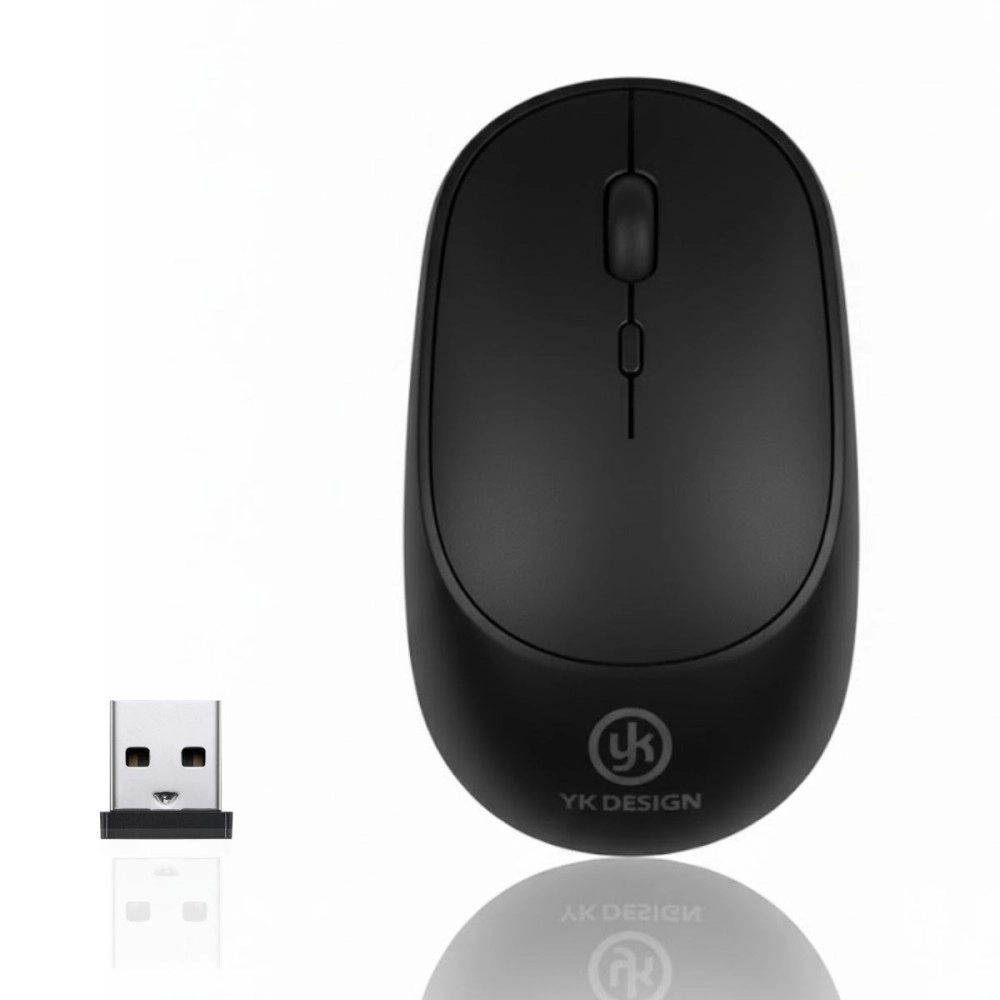 NM Store® Siyah Renkli Ergonomik Sessiz Kablosuz Mouse – USB Alıcılı, Ofis ve Oyun İçin Konforlu Bilgisayar Faresi MS6310