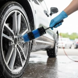 Ergonomik Saplı Jant ve Lastik Temizleme Fırçası –Araç Detay Temizliği İçin Güçlü Kıllı Detay Fırça