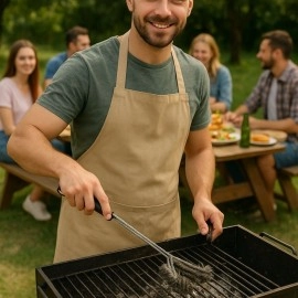 NM Store® Mangal Izgara Temizleme Fırçası – Paslanmaz Çelik Telli, Uzun Saplı Grill Temizlik Aparatı Mangal Temizlik Fırçası
