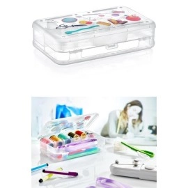 NM Store® Çift Taraflı Bölmeli Hobi Dikiş Kutusu Ardunio Malzeme Kutusu