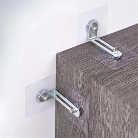 NM Store® Deprem İçin Ultra Dayanıklı Çivisiz Duvarı Delmeden Ayarlanabilir Eşya Sabitleyici Aparat