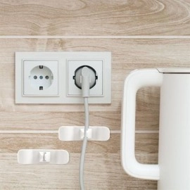 NM Store 6'lı Pratik Kablo Toparlayıcı Yapışkanlı Klips Mutfak Air Fryer Kettle Kahve Tost Makinası