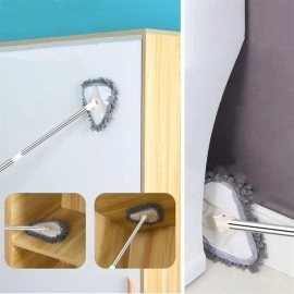 NM Store® Teleskopik Saplı 150 cm Üçgen Mop Cam Duvar Tavan Fayans Parke Temizleyici Mop