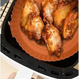 NM Store® Renkli Isıya Dayanıklı Yıkanılabilir Silikon Fırın Ve Airfryer Yuvarlak Pişirme Matı 20 Cm
