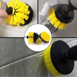 NM Store® 3lü Matkap Ucu Banyo Küvet Duşakabin Araba Tekerliği Koltuk Yıkama Temizleme Fırçası Seti