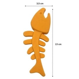 NM Store® Balık Kemiği İskelet Şekilli Renkli Plastik Kedi Oyuncağı