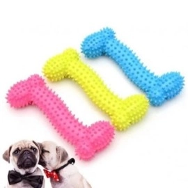 NM Store® Tiny Kemik Oyuncağı Tırtıklı Yüzey Küçük Kemik Plastik Köpek Oyuncağı