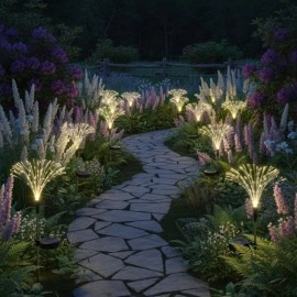 2 Adet Saçak Model Solar Bahçe Lambası Güneş Enerjili LED Dış Mekan Aydınlatma