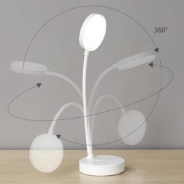 NM Store® Yuvarlak USBli Dokunmatik 3 Kademeli 360 Derece  Özel Göz Korumalı Led Lityum Masa Lambası