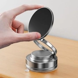 NM Store® Vakumlu Manyetik Telefon Tutucu – Güçlü Vakum 360° Döner Araç İçi Telefon Standı, Ultra Sabit Manyetik Destekli Mobil Cihaz Aparatı