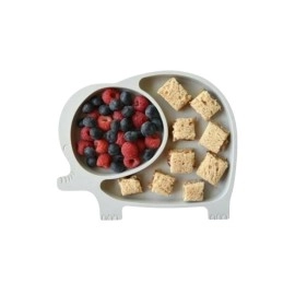 NM Store® Bebek ve Çocuk için Sevimli Fil Model Desenli Yemek Bebek Mama Kabı Bölmeli Tabak