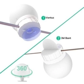 NM Store® Nostalji Hollywood Tarzı 10lu Makyaj Masası Aynası Beyaz Led Işıklı Lamba USB