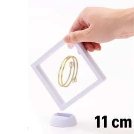 NM Store® 11x11cm Standlı 3D Takı Ziynet Hatıra Koleksiyon Saklama Kutusu Şeffaf Film Çerçevesi