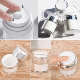 NM Store® Hava Pompalı Doldurulabilir Vakumlu Krem,Fondoten Sıvı Kozmetik Ürün Şişesi